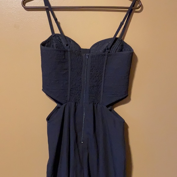 Divided Dark Blue-form fitting jumpsuit-size 6 - Picture 5 of 8
